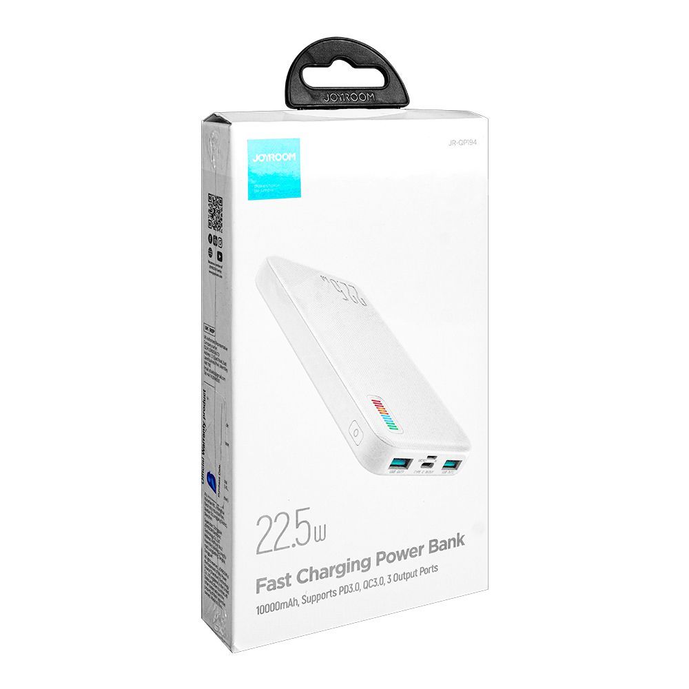 JOYROOM JR-QP194 10000mAh 22.5W WHITE Dazzling Series Power Bank