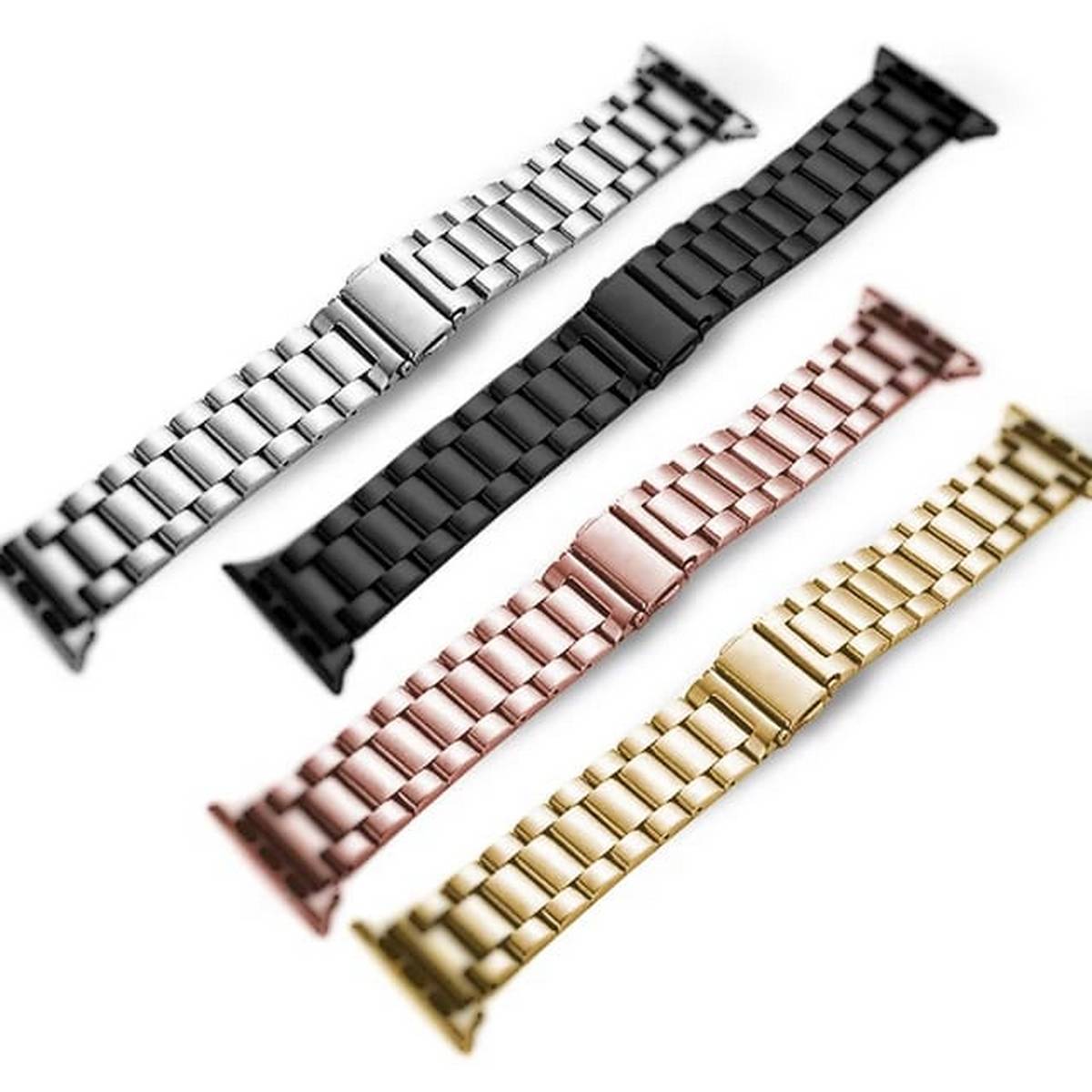 Rolex Solid Metal Stainless Steel Chain Band Smartwatch Strap – 42/44/45/49mm