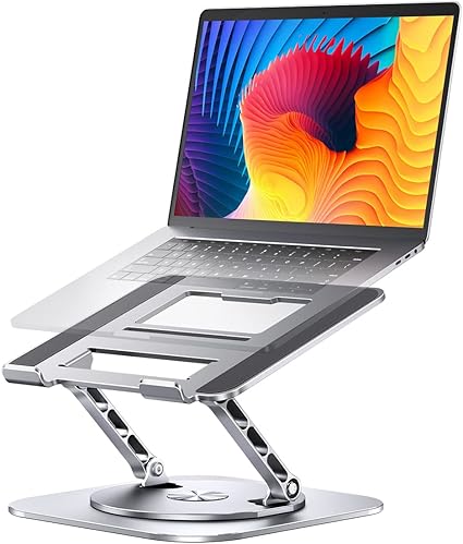 J19 Adjustable Laptop Stand 360 Rotating Ergonimic Foldable Laptop Riser