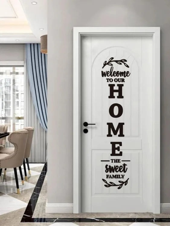 Wall Decoration welcome home  the sweet family wooden wall art home decor