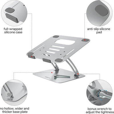 J21 Aluminum Alloy Laptop Stand – Multi-Angle Adjustable