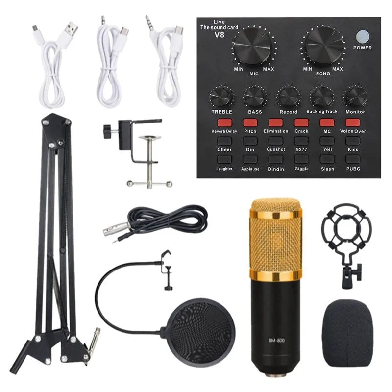 Condenser Microphone Kit – With Pop Filter & Microphone Stand + Mixer