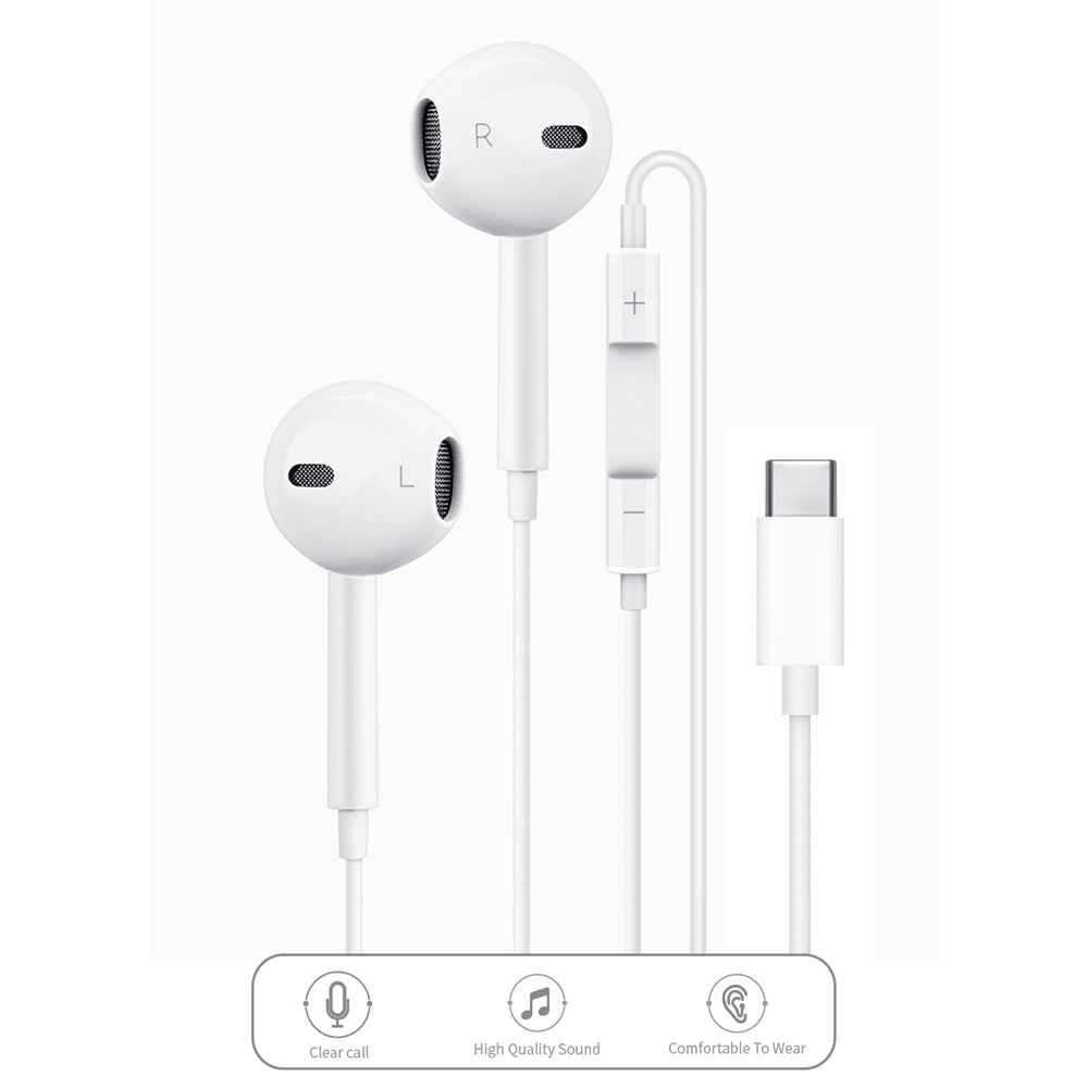 WIWU Type-C Earbuds 303 Handsfree (Plug and Play)