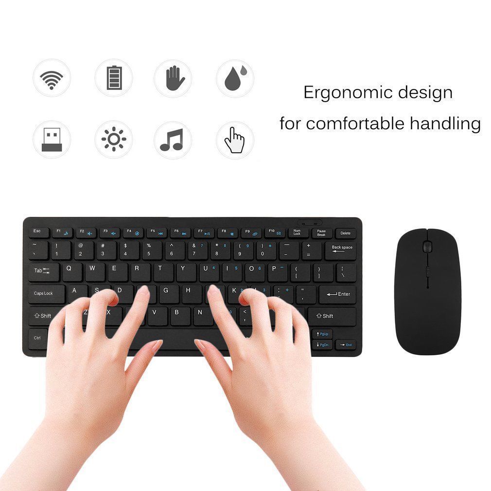 Jedel WS6100 Ultra Slim Mini Wireless Keyboard Mouse Set