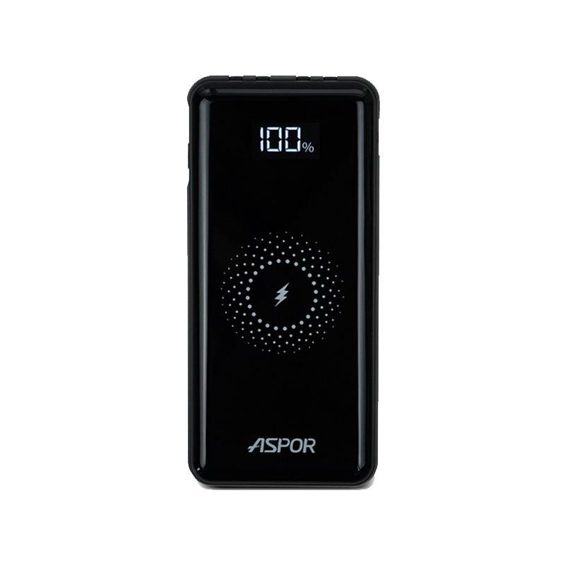 ASPOR A305 10000mAh 15W Wireless Charging Power Bank with 4 Cables Aspor