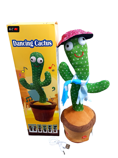 Dancing Cactus Toy With Hat (rechargeable)