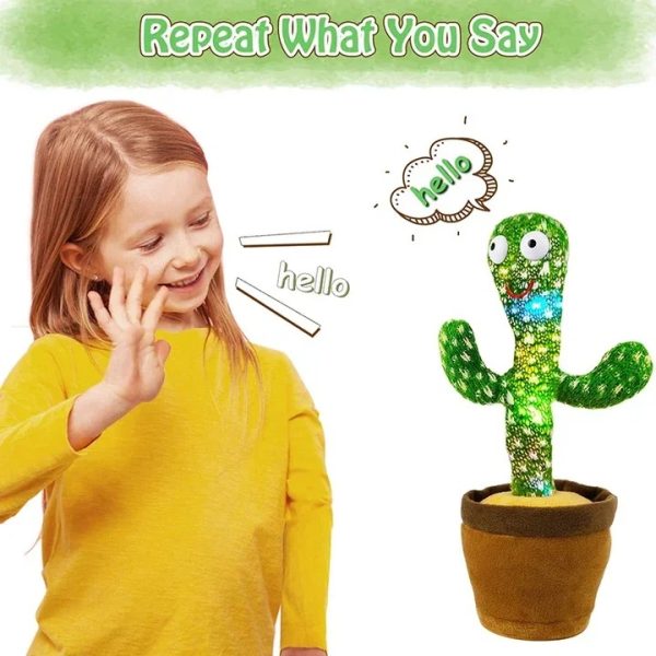 Dancing Cactus Toy With Hat (rechargeable)