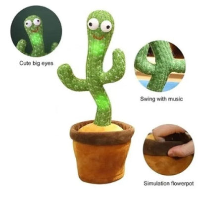 Dancing Cactus Toy With Hat (rechargeable)