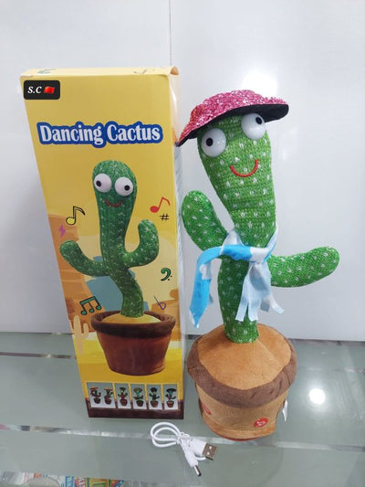 Dancing Cactus Toy With Hat (rechargeable)