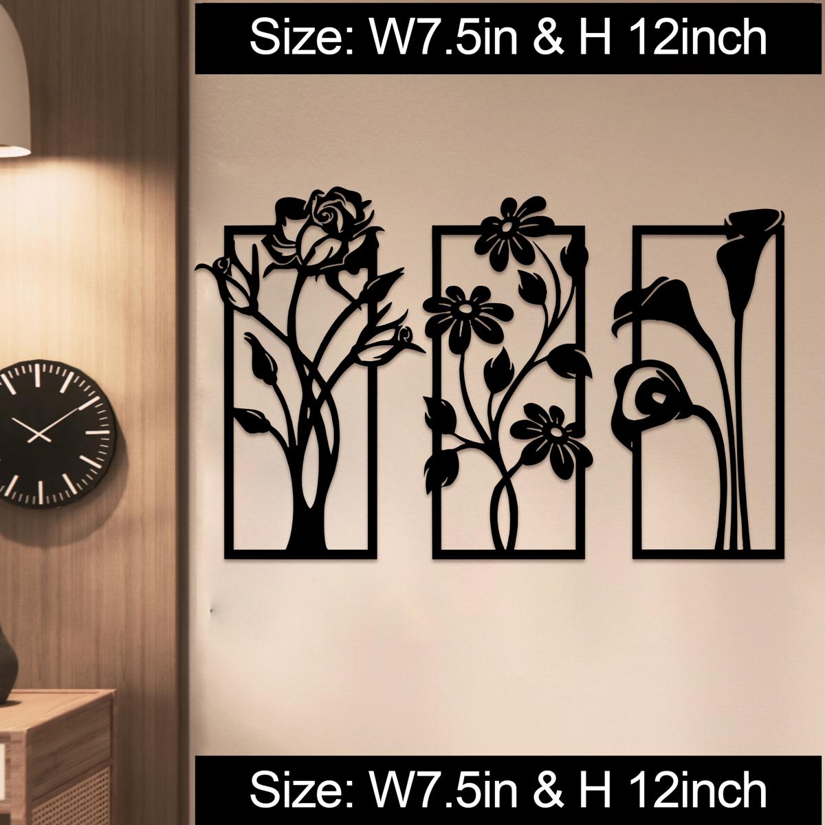 Wall Decor Bouquet 3 Pcs Set Wooden Home Decor Wall Decor art for home office and living room