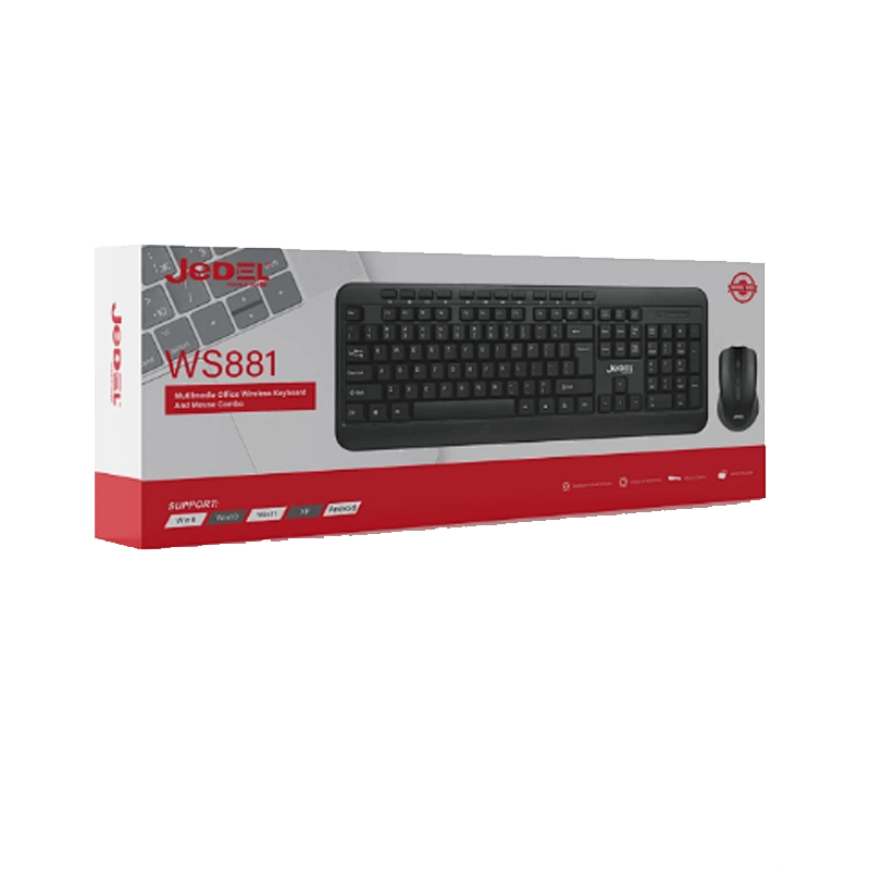 JEDEL WS881 Wireless Keyboard & Mouse Combo